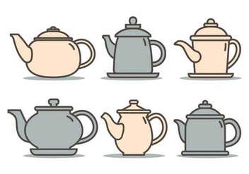 Cute teapot illustration vector - vector #421863 gratis